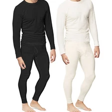 Mens Thermal Long Johns Top Bottom Underwear Trouser TShirt Set Full Half Sleeve