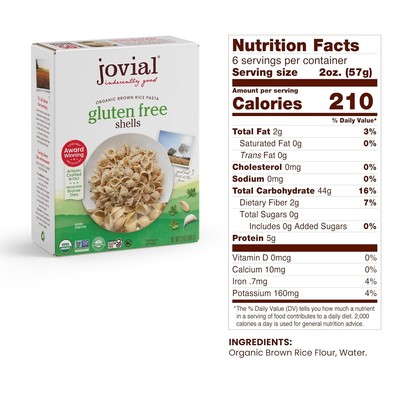 Organic Brown Rice Pasta, Shells, 12 oz (340 g)