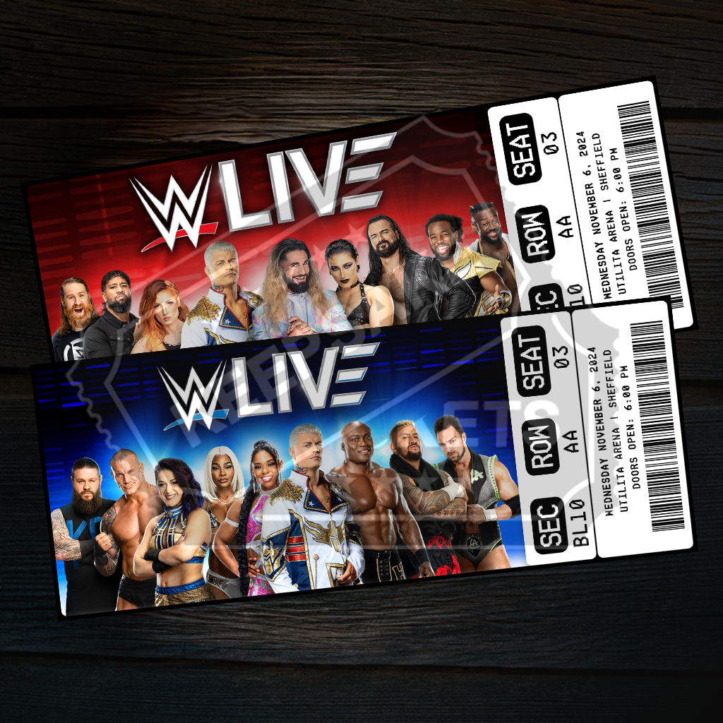 WWE Live Ticket 2025 UK Tour Personalized Gift Reveal Custom
