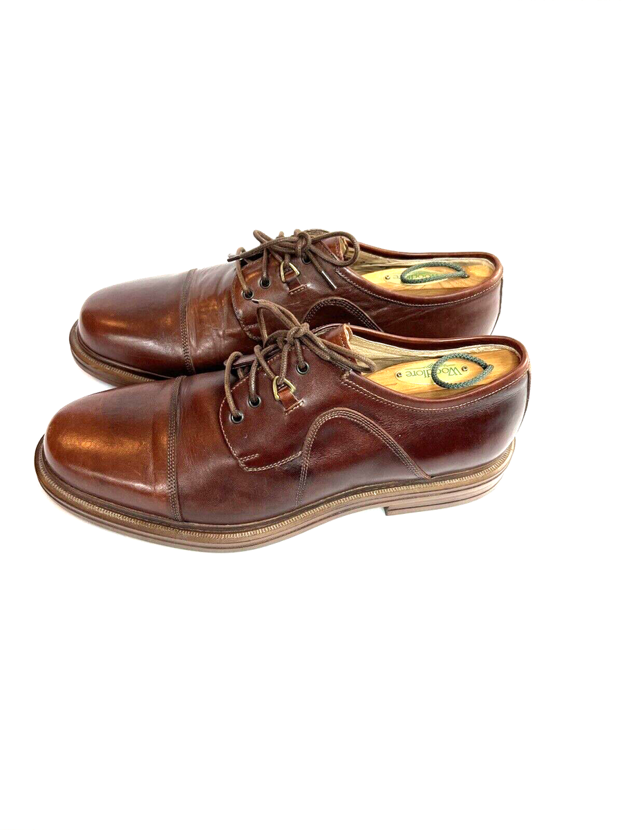 Cable & Co Brown Leather Cap Toe Oxford Dress Shoes Men Size 