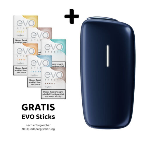ploom X Tabakerhitzer NAVY BLUE + 100 GRATIS EVO Sticks (nach Registrierung!)