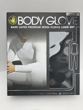 BODY GLOVE  2 PC BASE LAYER SET Mens Large NEW Wool Fleece Lined