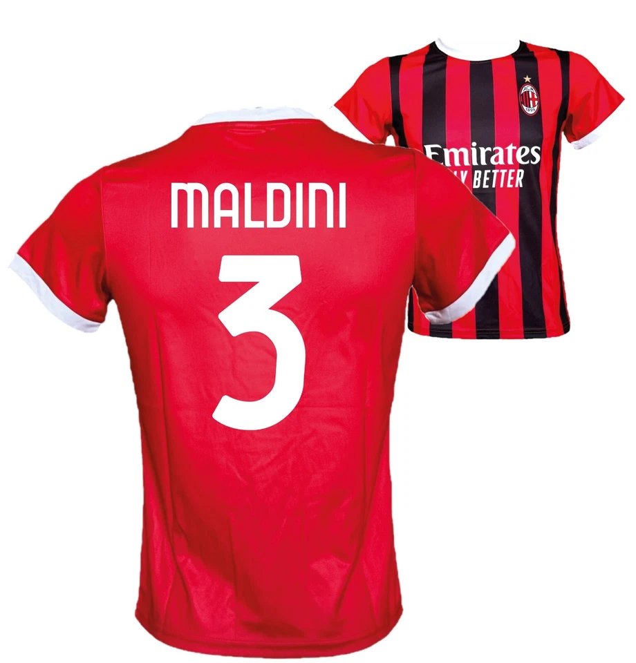 Sportbaer- Maglia Maldini 3 Milan 2025 ufficiale adulto ragazzo bambino
