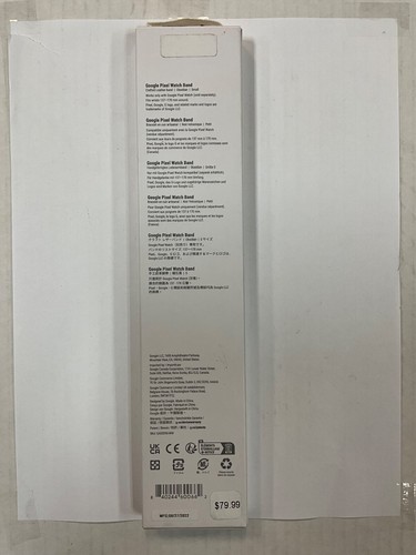 Orologio Google Pixel OEM Cinturino in pelle artigianale 137-170 mm/piccolo - Nero - Foto 3 di 3