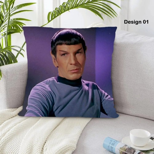 Funda de almohada Leonard Nimoy Spock impresión fotográfica recuerdos de Star Trek regalo de Navidad - Imagen 1 de 4