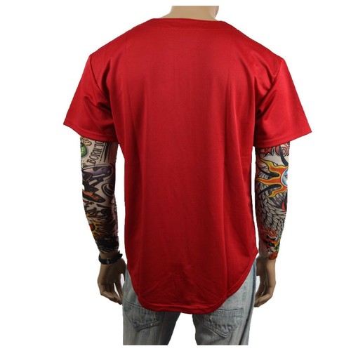 Mens Baseball Jersey Raglan Stripe Sports Uniform Team Hipster Tee Casual S-3X - 第 50/155 張圖片