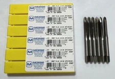 Morse 12-24 HSS Spiral Point Plug Taps 2 Flute USA Made 6 Pack