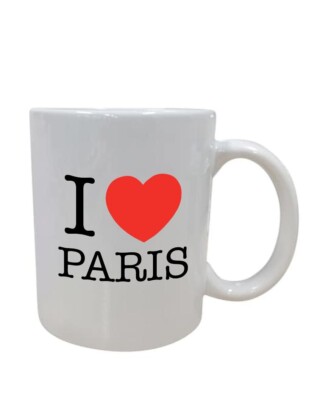 I Love Heart French - Plastica trasparente sottobicchiere del tè