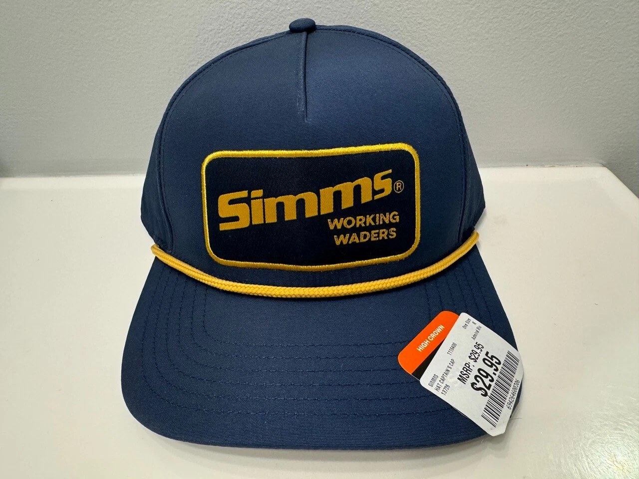Simms Fishing Hat Working Waders Nylon SnapBack Rope Cap OSFM One Size