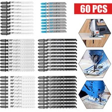 60PCS Jigsaw Blades Set Assorted T-Shank Jig Saw Blades for Wood Plastic Metal