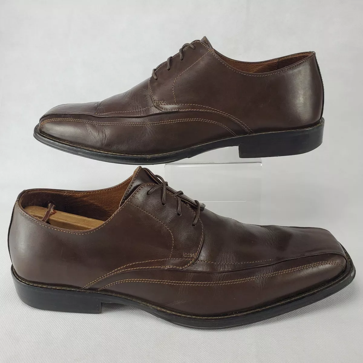 Johnston Murphy Harding Panel Oxford Style Bicycle Toe Shoes Mens