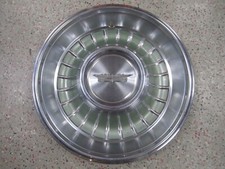 Vintage Rare 1960's Cadillac OEM Stainless $ Green Wheel Cover Hubcap - One/1