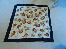 VTG 1980S LADIES SCARF POLY 27 X 27 INCHES MUSHROOMS MISSTY ITALY