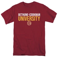 Bethune-Cookman University Adult T-Shirt Stacked, Garnet, S-3XL