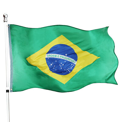 BRASILIEN FLAGGE 5X3FT GROSS POLYESTER BRASILIANISCHE FLAGGE INNEN AUSSEN DEKORATION