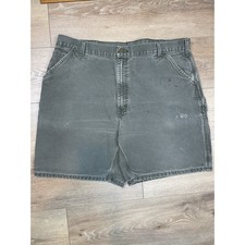 Carhartt Carpenter Shorts B25 Mos Duck Green Sz 42 Vintage 90s Y2k Workwear Mens