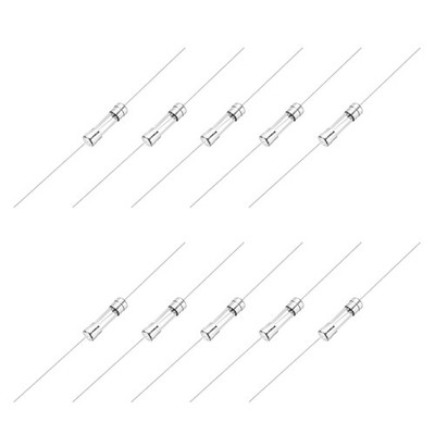 10 Stück Glasröhrensicherungen,  5x20mm 6,3A 250V für F6.3A