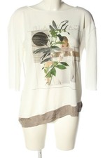 ZARA T-shirt Donna Camicia Taglia IT 42 bianco-marrone-verde stile casual