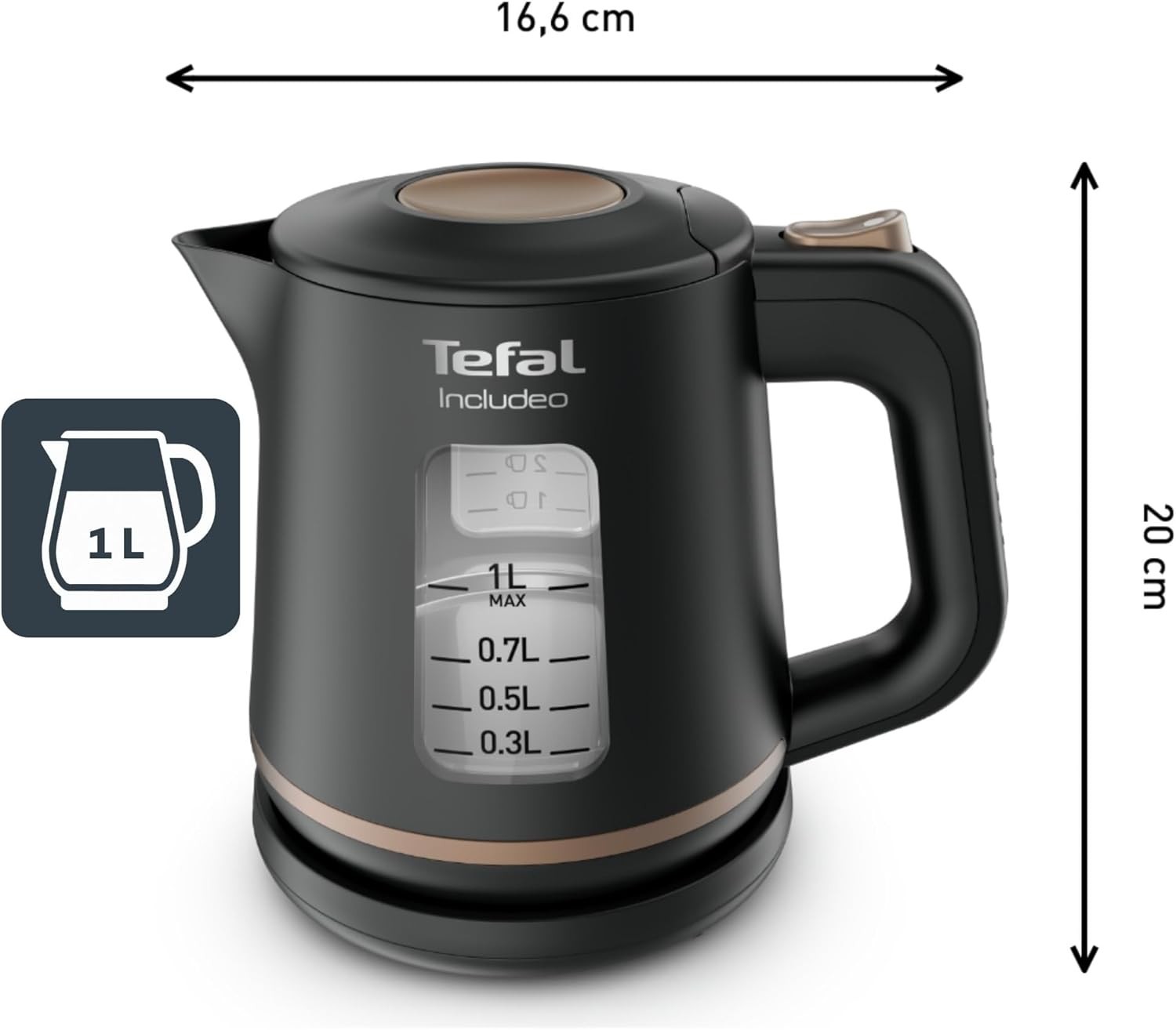 Bouilloire rapide Tefal 1L idéale pour simplifier le petit-déjeuner
