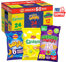 Walkers Wotsits Quavers Monster Munch Snack Crisps box Variety Chips Box of 60