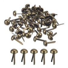 50Pcs Bag Feet Stud Spike, 6mm Round Purse Nailheads Spike, Bronze