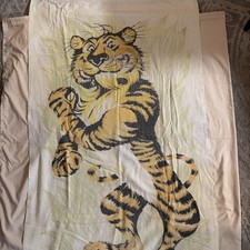 Vintage 60s ESSO Gas Put Tiger in Your Tank Beach Towel Prom All Cotton As Is