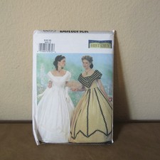 Uncut Butterick 6693 Civil War Era Gown Dress Costume Sewing Pattern Sz. 6-8-10