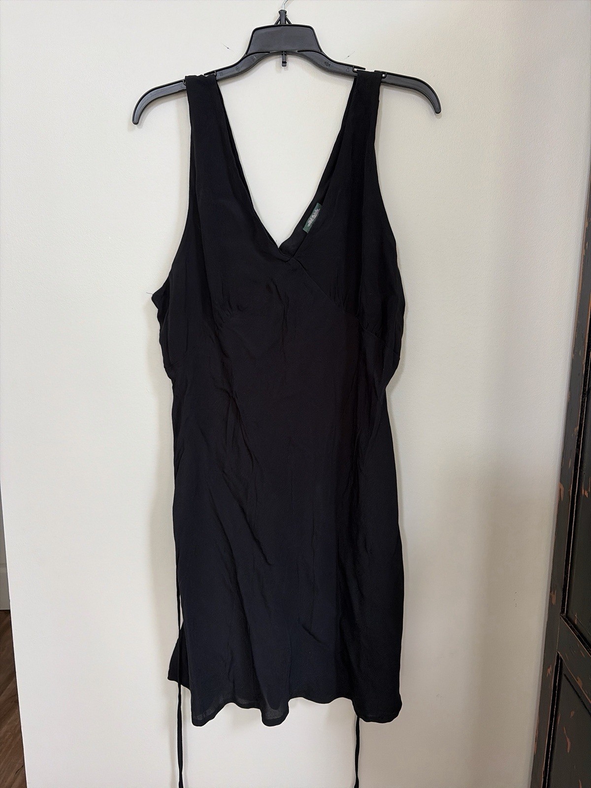 Wild Fable Black V-Neck Sleeveless Tie Strap Slip Dress Size XXL