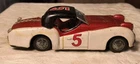 New ListingVintage Triumph TR3 Bandai Tin Friction #5 Toy Rally Car Fresh Estate Find
