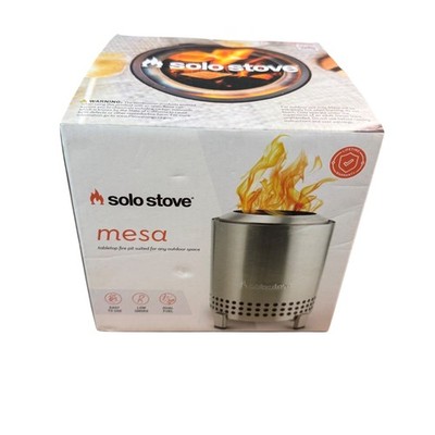 Solo Stove Mesa '' Smokeless Tabletop Fire Pit - Stainless Steel NEW OPEN BOX