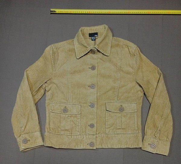 Women H&M Jacket Beige Cotton 36