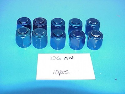10 Aluminum -06 AN Flare Caps Fittings Aeroquip Earl's XRP NASCAR #158
