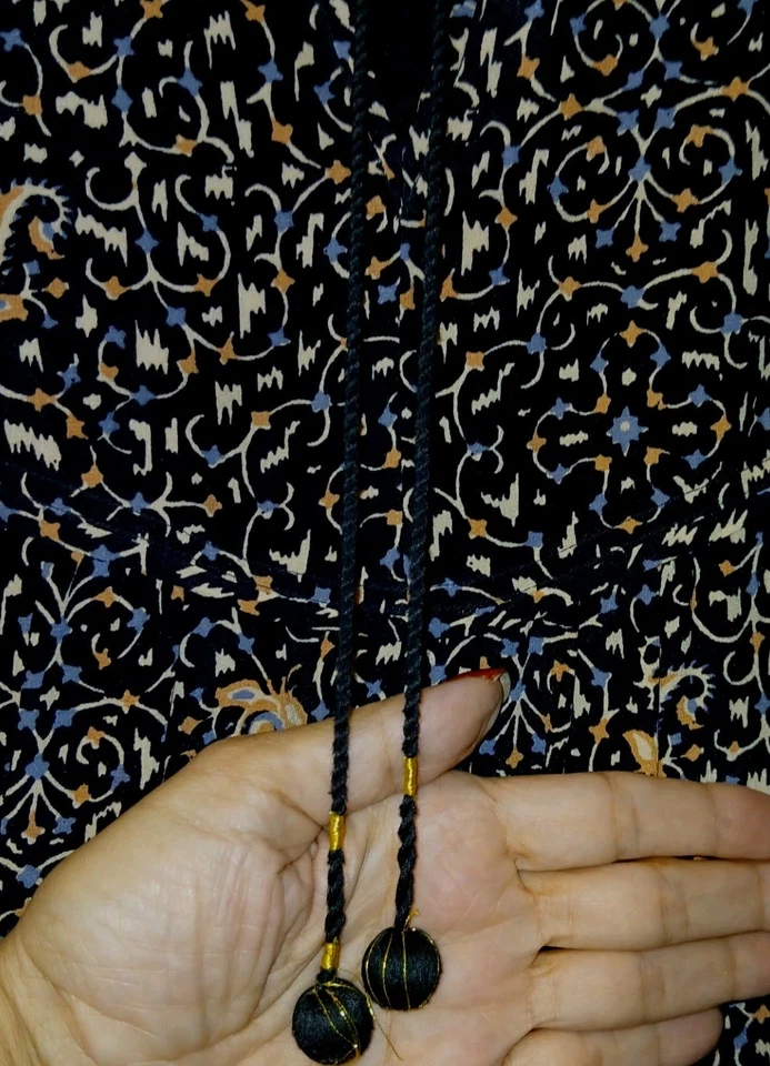 Vestido Madewell Fiesta M/L Manga Larga Estampado Paisley 100% Seda Boho Chic Vacaciones  Foto 4 de 4