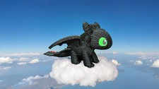 Toothless Inspired 3D Printed Figure–Crochet Texture–Dragon Fan Art  – 6" or 8"