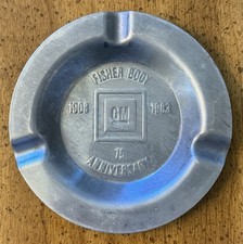 VINTAGE General Motors Fisher Body 75th Anniversary Metal Ash Tray