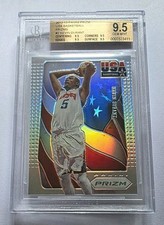2012-13 PRIZM KEVIN DURANT USA BASKETBALL SILVER 🌟 BGS QUAD 9.5 TRUE GEM MINT