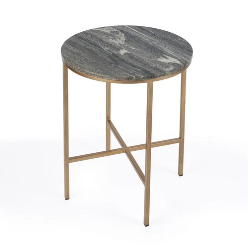Caty Marble End Table, Multi - Picture 1 of 7