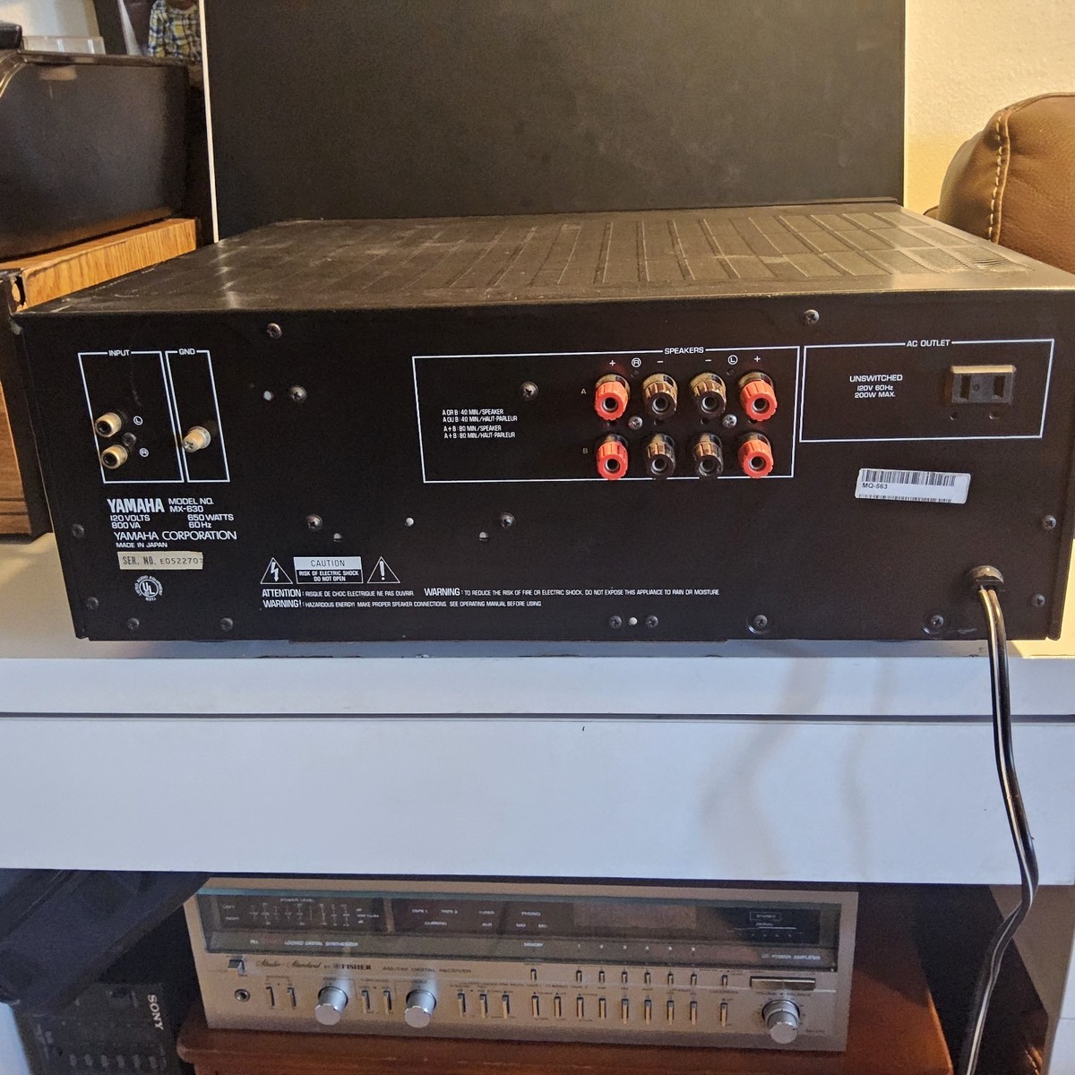 Yamaha MX-630 Stereo Power Amplifier Natural Sound Audiophile Rare