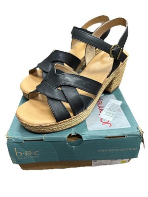 BOC by Born Womens Melodie Black Heeled Sandals Size 10 - Retail $100