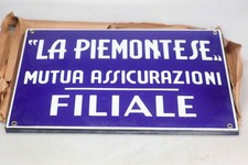 Targa pubblicitaria smaltata "La Piemontese"  N.O.S.