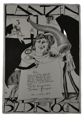 Horst Janssen handsigniert Plakat Laatzen's Bilderbogen 3 1966 R-455