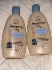 2 Aveeno Baby Cleansing Therapy Fragrance-Free Moisturizing Wash 8 fl. oz. NEW