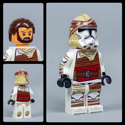 LEGO Star Wars Clone Commander Mayday Custom Figure w/ Helmet and Face + Hair