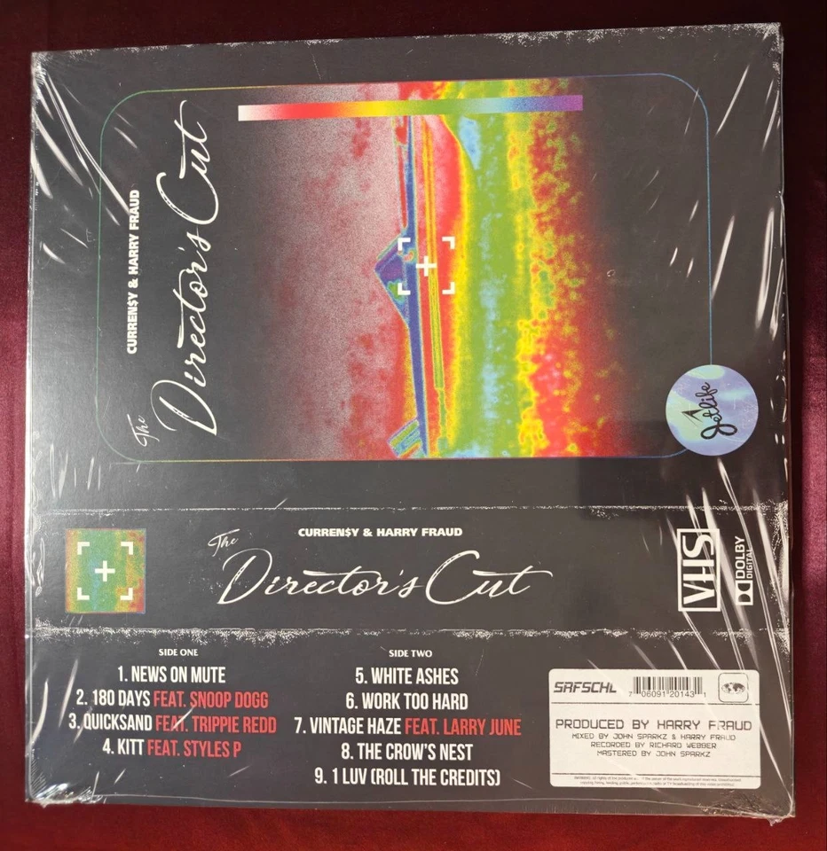 SEALED Curren$y & Harry Fraud – The Director’s Cut LP 🇺🇸 Jet Life SRFSCHL007 - Image 3 of 4