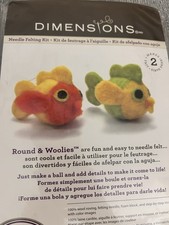 Dimensions Needle Felting Kit Round  Woolies FISH 72-73902 Crafting NEW SEALED