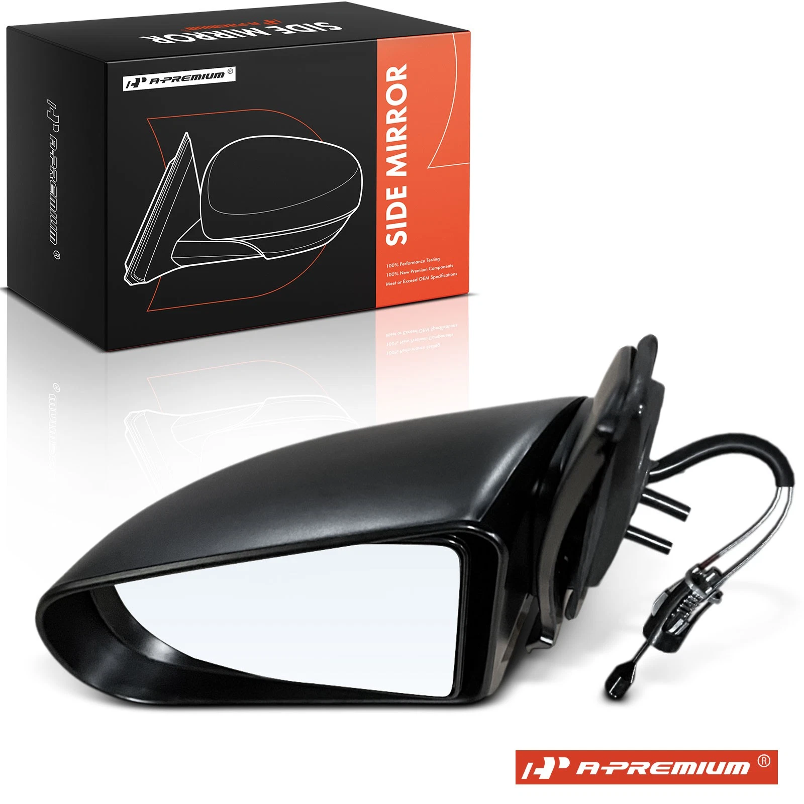 A-Premium Driver Manual Adjust Mirror Assembly w/ Manual Folding for Saturn SL