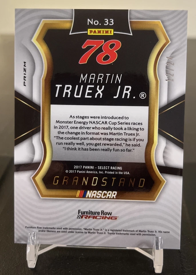2017 Panini Select - Grandstand Martin Truex Jr. #33 Tie-Dye Prizm /24 - Image 2 of 2