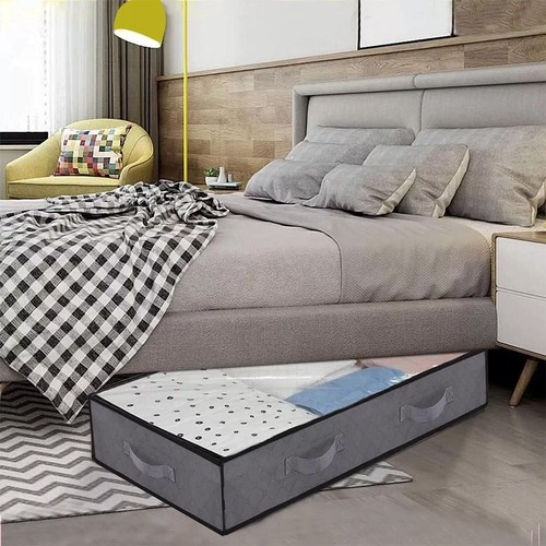 2er Unterbettkommode Kommode Unterbett Aufbewahrung Bett Box Unterbettbox Zipper - Bild 16 von 17