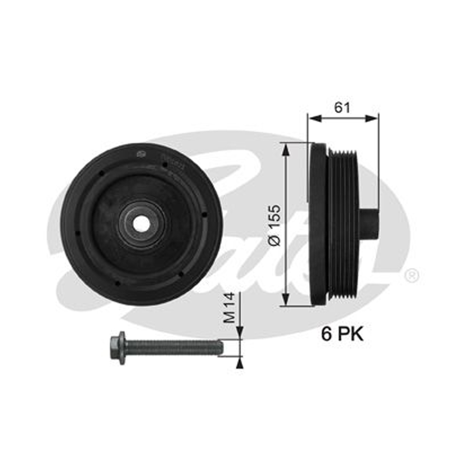 GATES TORSIONAL VIBRATION DAMPER KIT - TVD1021A - Image 11