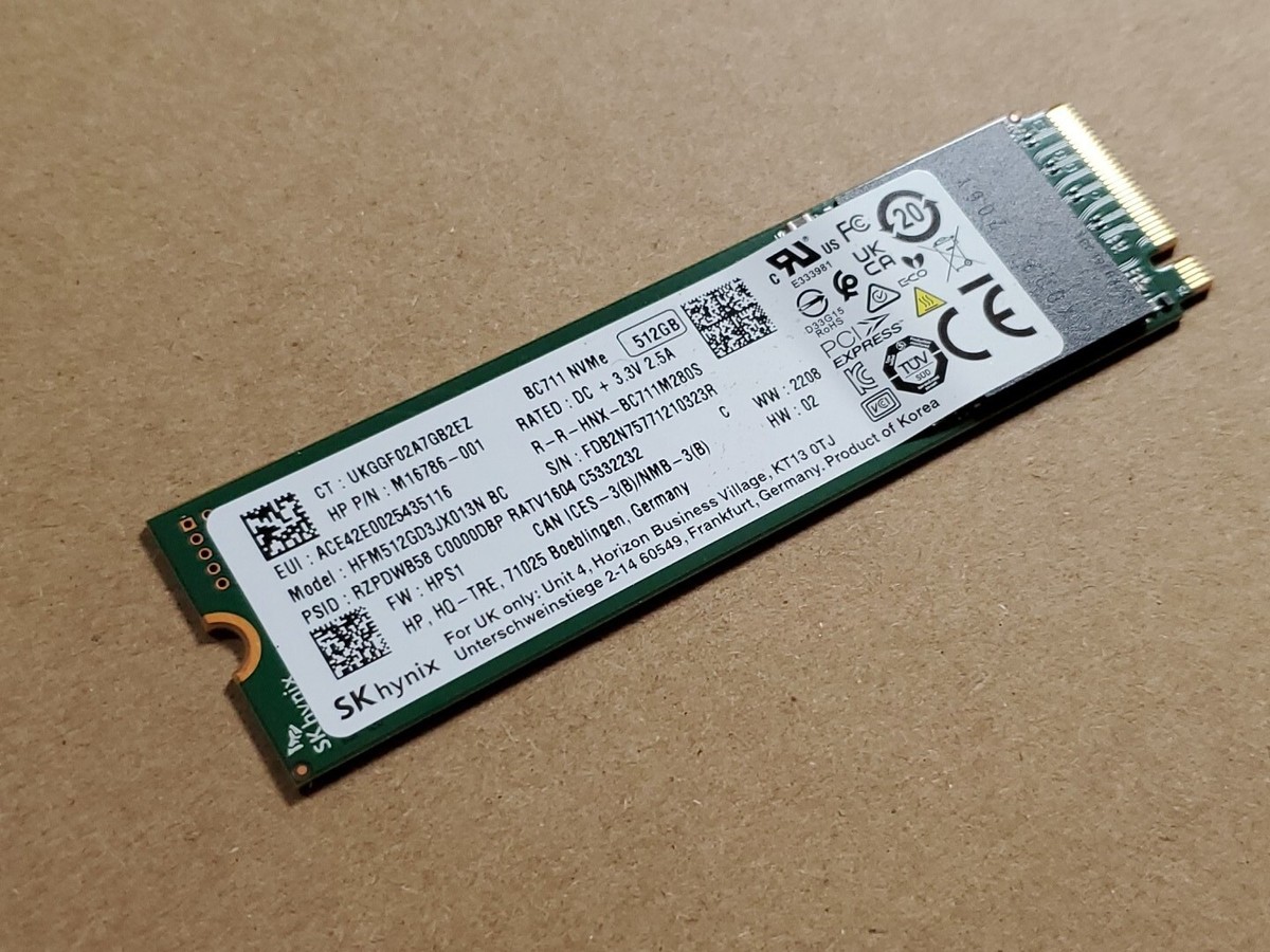 SK Hynix 512GB M.2 BC711 NVMe 80mm SSD HFM512GD3JX013N SK Hynix 512GB M.2 BC711 NVMe 80mm SSD HFM512GD3JX013N